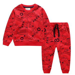 Trucks and Trains Toddler Jogger Set
