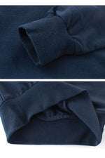 Load image into Gallery viewer, Navy Striped Sleeve Sweatshirt
