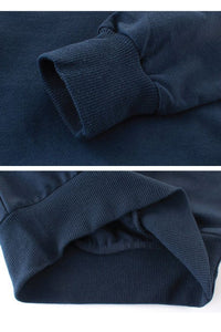 Navy Striped Sleeve Sweatshirt