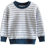 Load image into Gallery viewer, Navy Blue Striped Sweater
