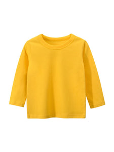 Solid Long Sleeved Toddler Boy Tee