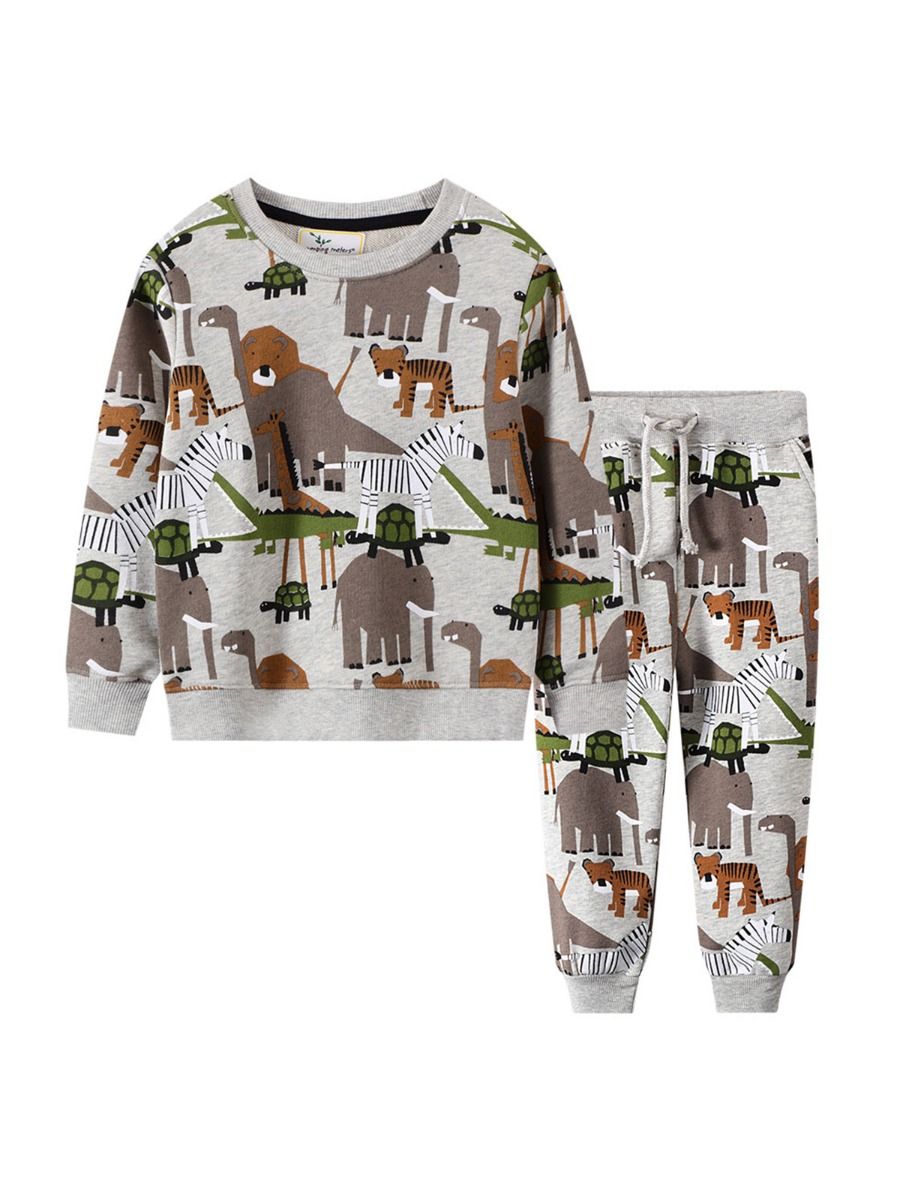 Zoo Animals Toddler Boy Jogger Set