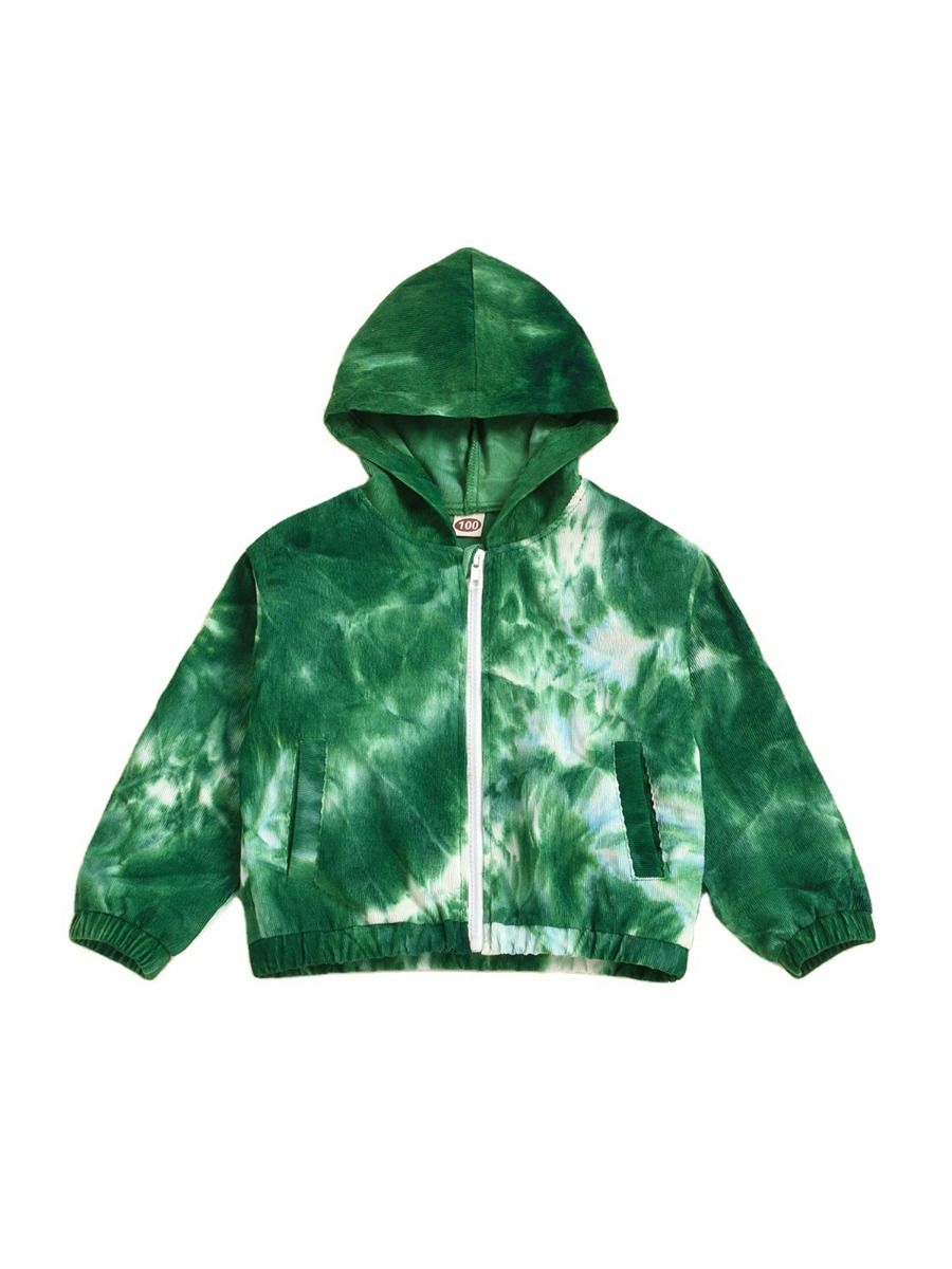Corduroy Tie-Dye Toddler Hoodie Jacket