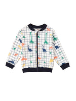 Load image into Gallery viewer, Dinosaur Checked Toddler Boy Jacket
