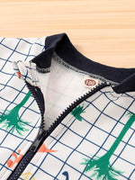 Load image into Gallery viewer, Dinosaur Checked Toddler Boy Jacket
