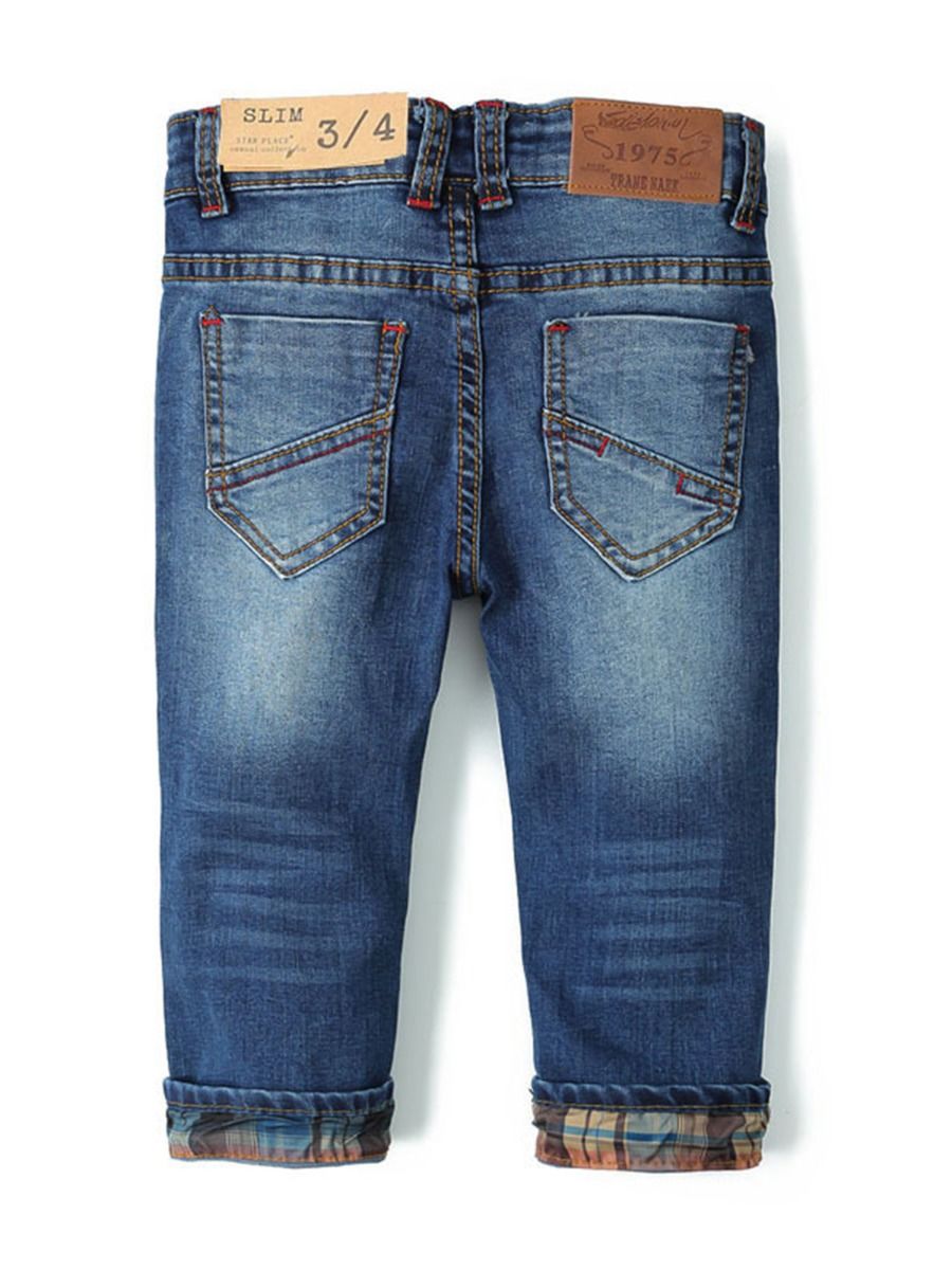 Plaid Toddler Boy Jeans