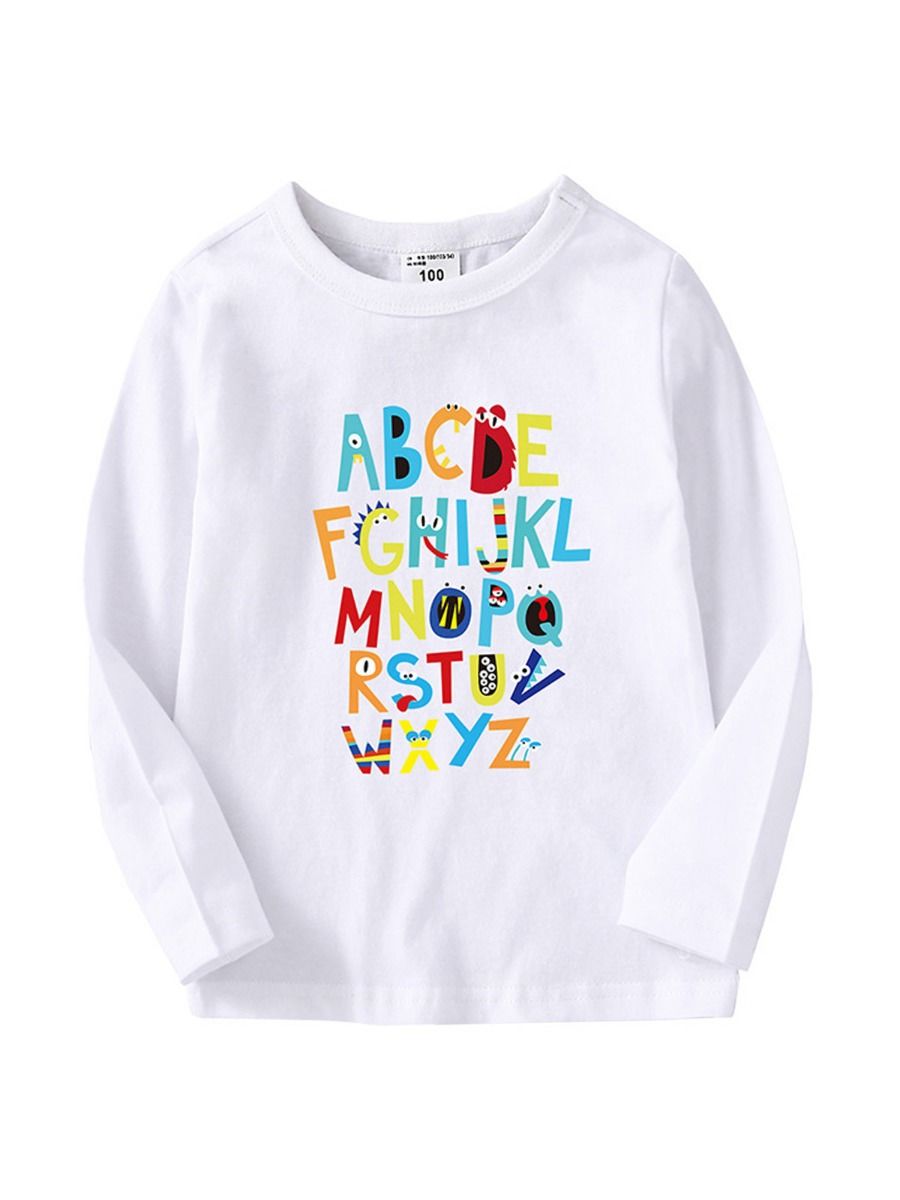 Colorful Alphabet Toddler Boy Shirt