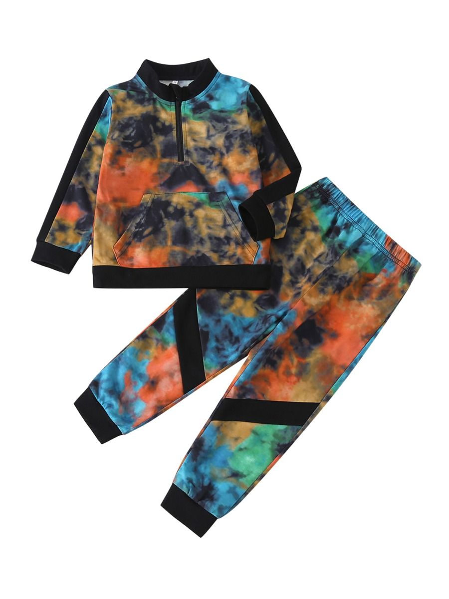 Tie Dyed Toddler Boy Jogger Set