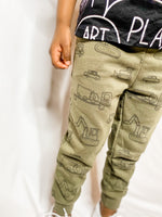 Load image into Gallery viewer, Bulldozer Toddler Boy Jogger Pants
