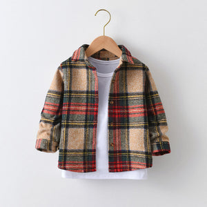 Toasty Plaid Toddler Boy Shirt