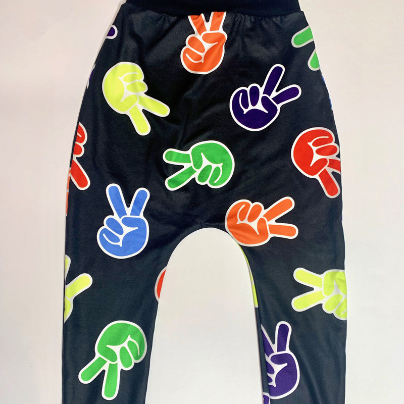 Peace, Love, and Cool! Jogger Pants - Skunk