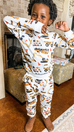 Load image into Gallery viewer, Excavator Toddler Boy Jogger Set
